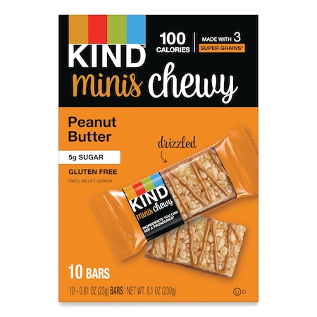 Kind Minis Chewy, Peanut Butter, 0.81 oz, PK10 27895